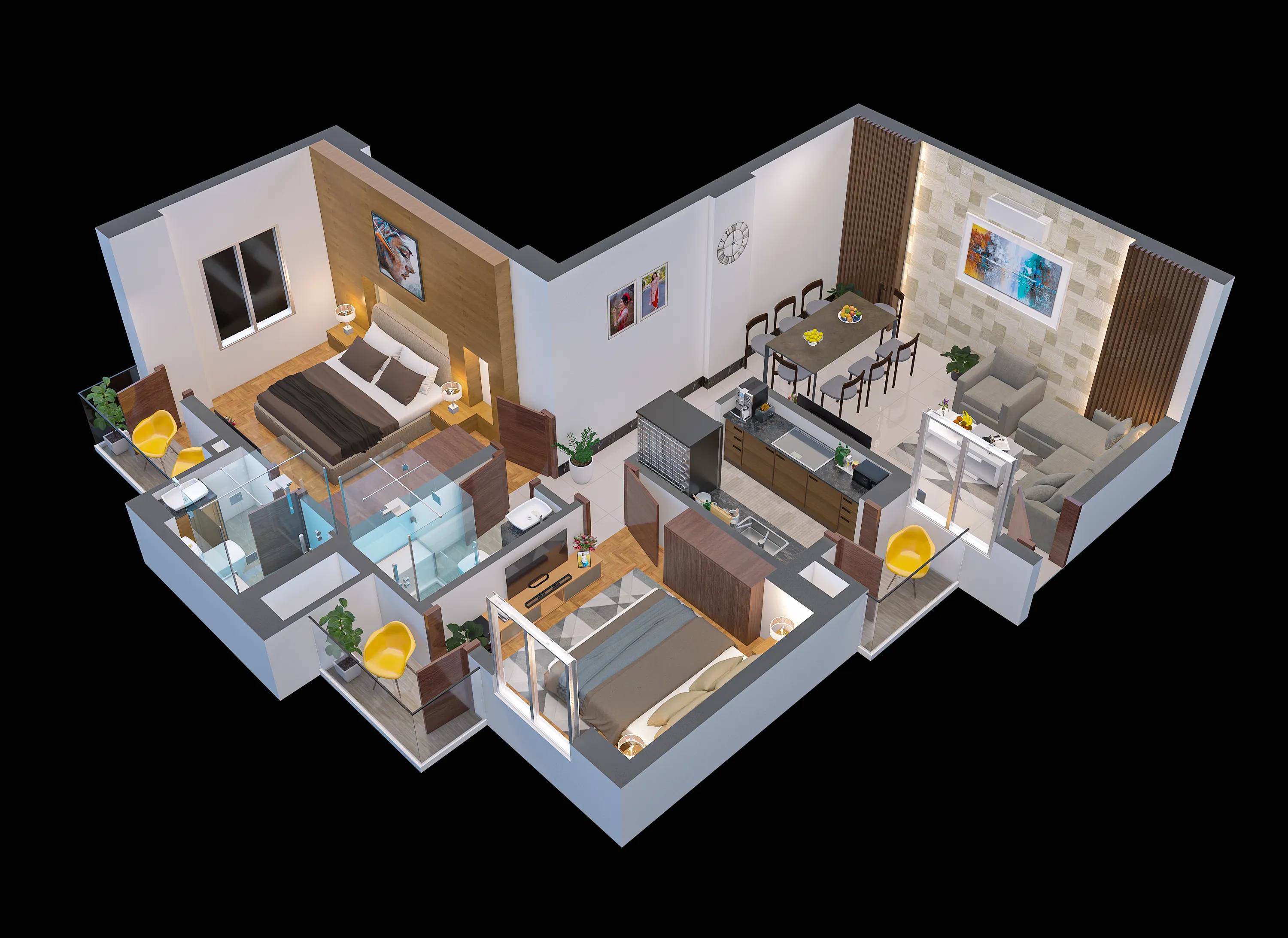 2 BHK Floor Plan