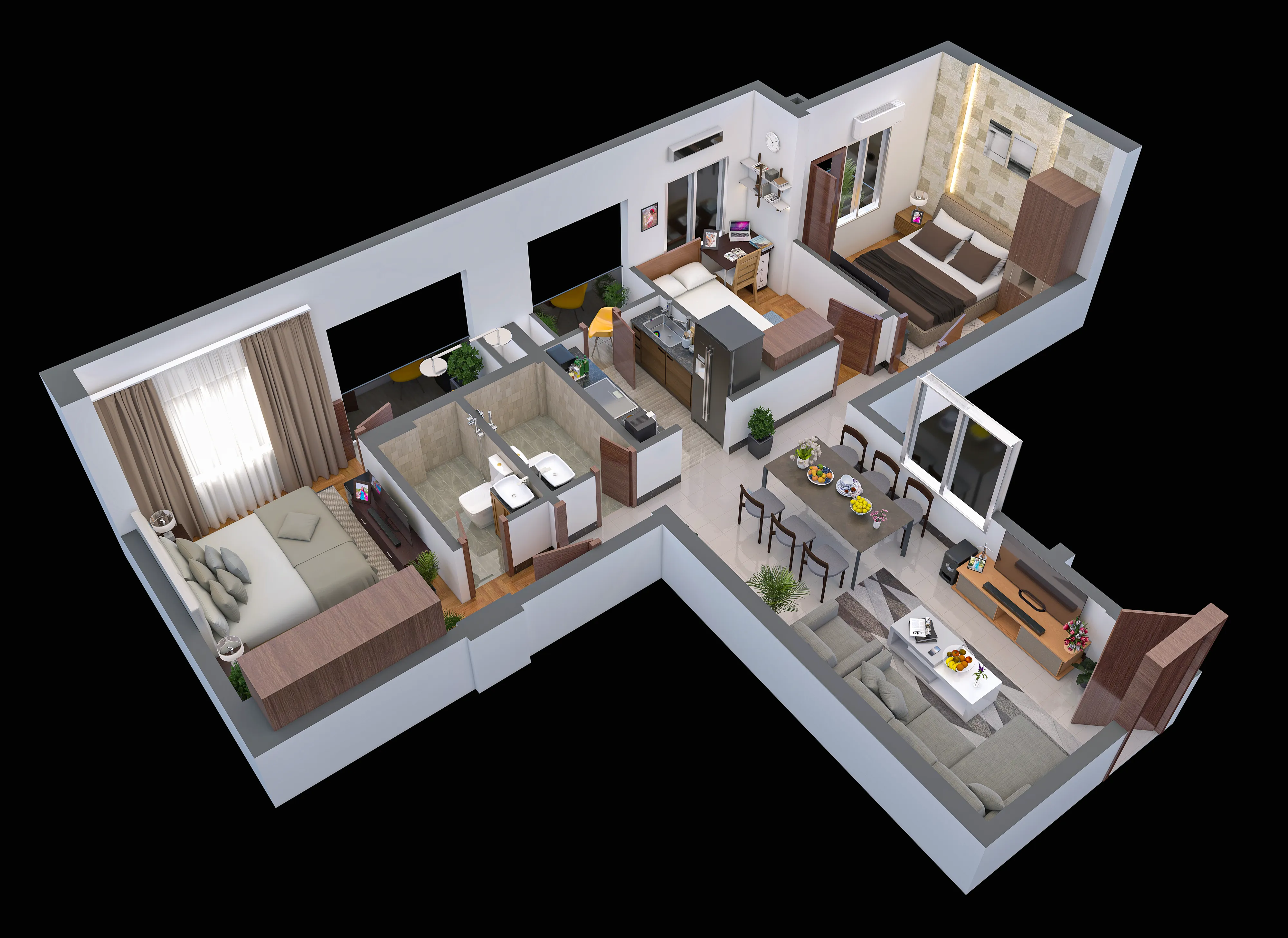 3 BHK Ploor Plan